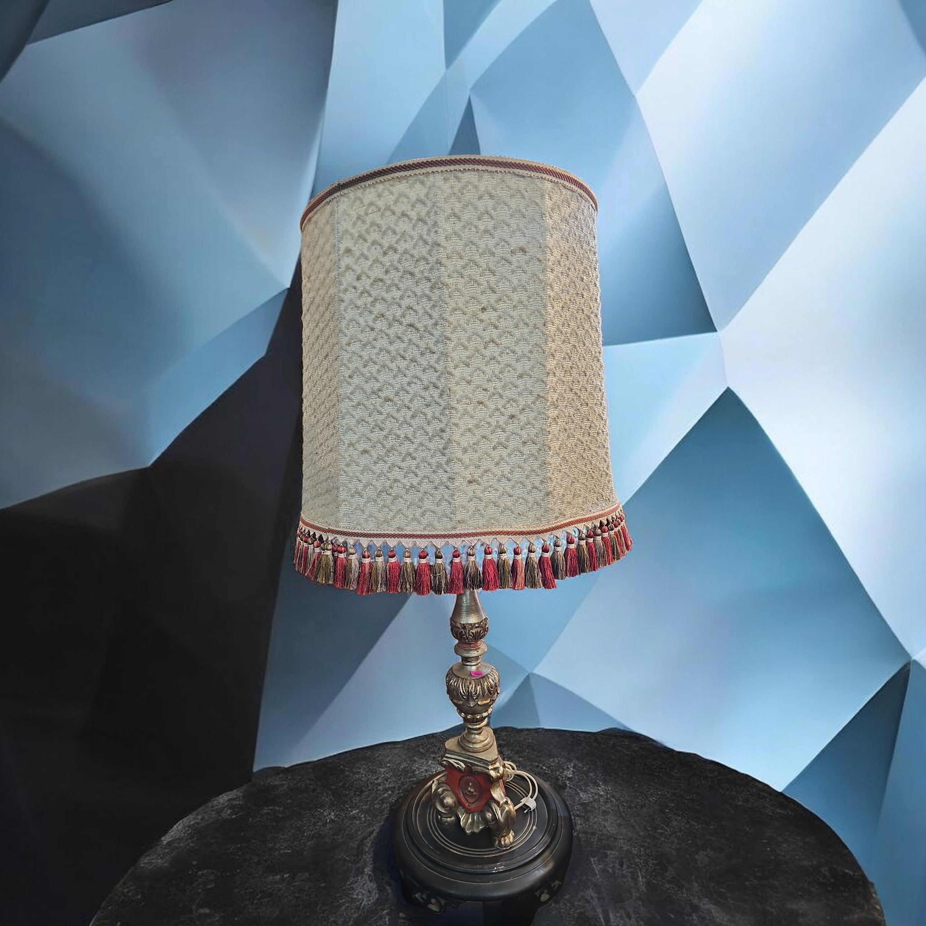 Lampă / veioză vintage monumentală, stil baroc – 110 cm